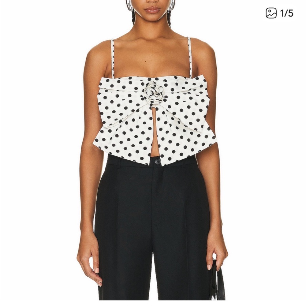 Polka Dot Strapless Top by Marianna Senchina